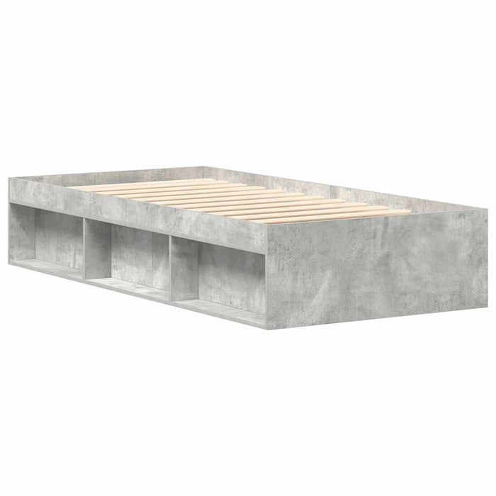 Cadru de pat mic single, gri beton, 75x190 cm - WALTI WALTI