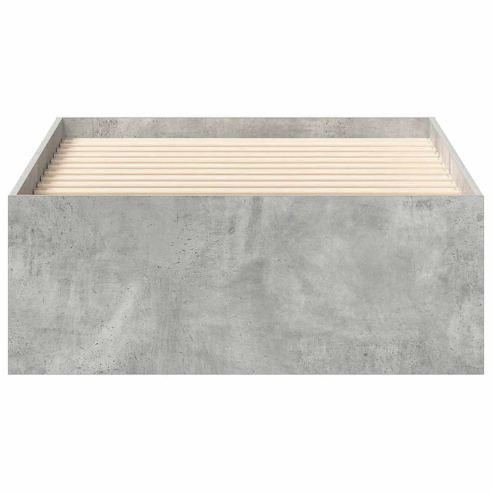 Cadru de pat mic single, gri beton, 75x190 cm - WALTI WALTI