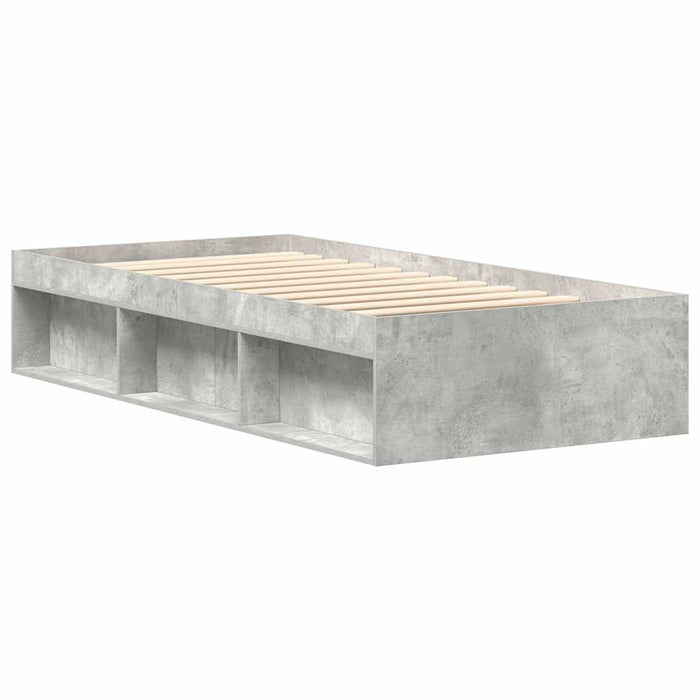 Cadru de pat mic single, gri beton, 75x190 cm - WALTI WALTI