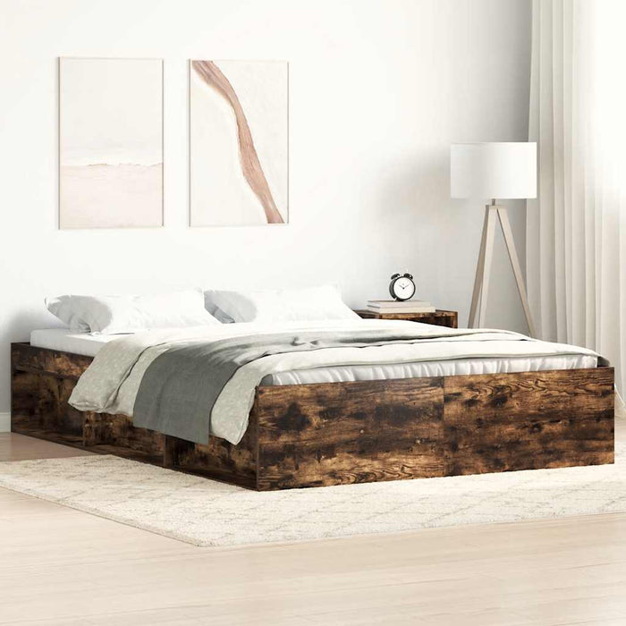 Cadru de pat, stejar fumuriu, 140x200 cm - WALTI WALTI