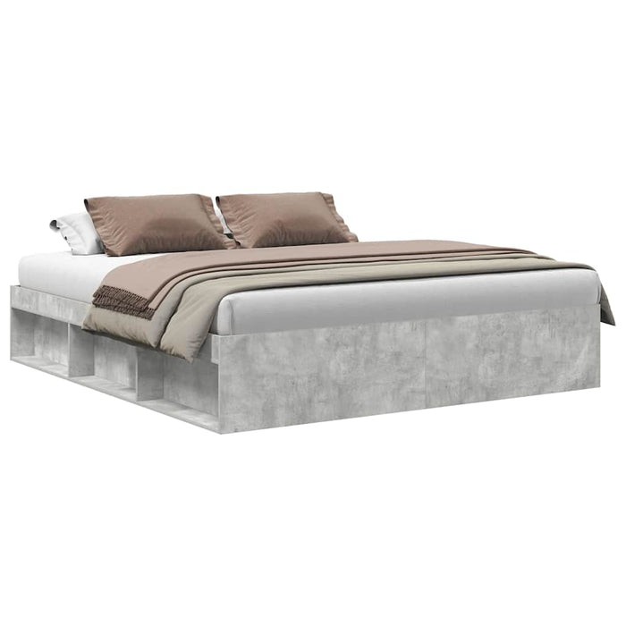Cadru de pat super king, gri beton, 180x200 cm - WALTI WALTI