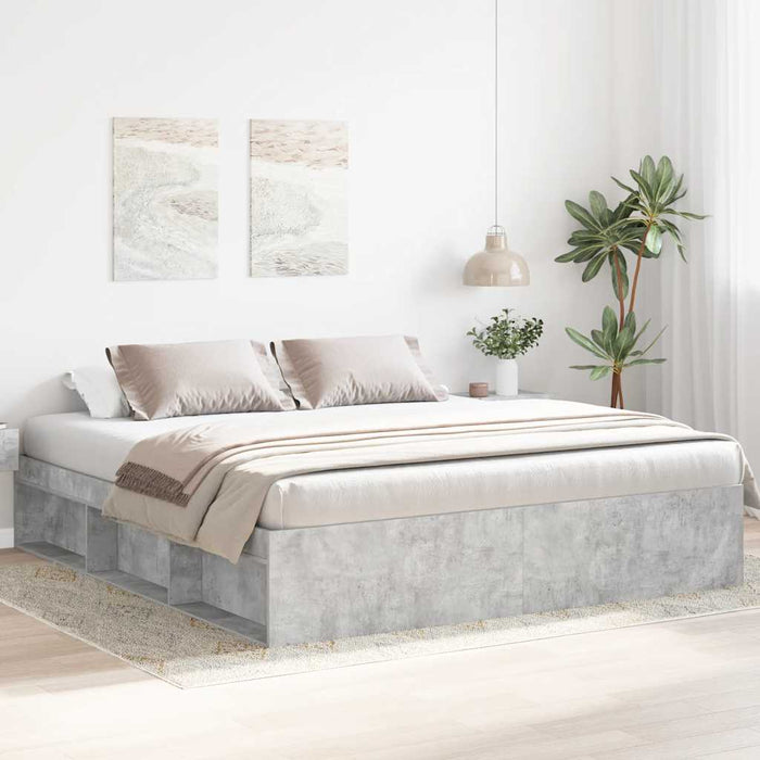 Cadru de pat super king, gri beton, 180x200 cm - WALTI WALTI