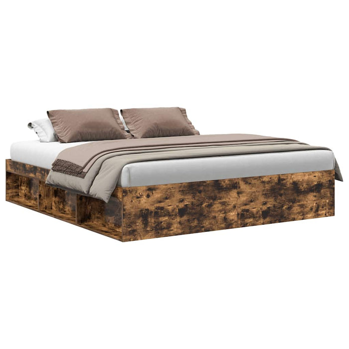 Cadru pat, stejar afumat, 180x200 cm, Super King Size - WALTI WALTI