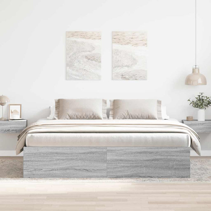 Cadru pat, gri sonoma, 180x200 cm, Super King Size - WALTI WALTI