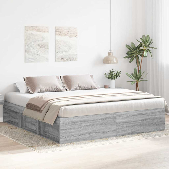 Cadru pat, gri sonoma, 180x200 cm, Super King Size - WALTI WALTI