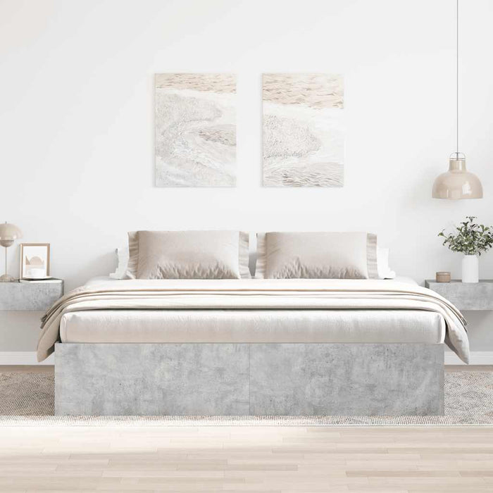 Cadru de pat, gri beton, 200x200 cm - WALTI WALTI