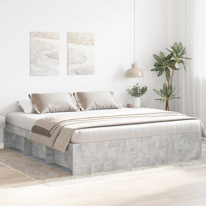 Cadru de pat, gri beton, 200x200 cm - WALTI WALTI