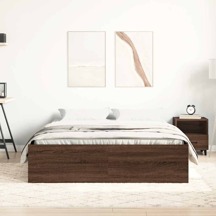 Cadru de pat mic dublu, stejar maro, 120x190 cm - WALTI WALTI
