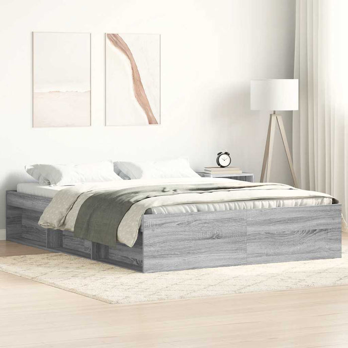 Cadru de pat, sonoma gri, 140x190 cm - WALTI WALTI