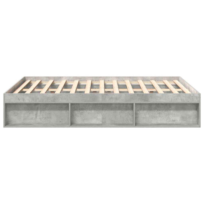 Cadru de pat dublu, gri beton, 135x190 cm - WALTI WALTI