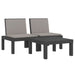 Set mobilier de grădină cu perne, 3 piese, antracit, PP - WALTI WALTI