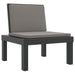 Set mobilier de grădină cu perne, 3 piese, antracit, PP - WALTI WALTI