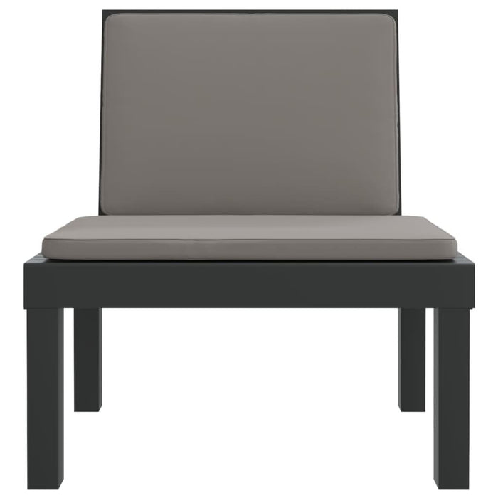 Set mobilier de grădină cu perne, 3 piese, antracit, PP - WALTI WALTI