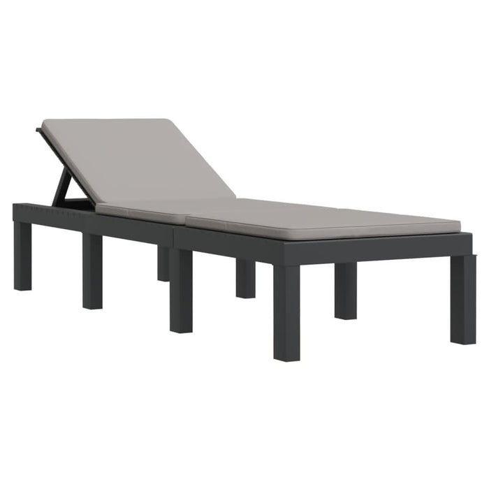 Set mobilier de grădină cu perne, 3 piese, antracit, PP - WALTI WALTI
