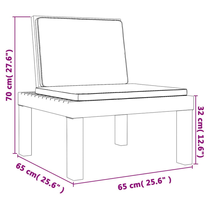 Set mobilier de grădină cu perne, 3 piese, antracit, PP - WALTI WALTI