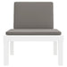 Set mobilier de grădină, 3 piese, cu perne, alb, PP - WALTI WALTI