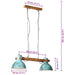 Lampă suspendată 25 W, albastru uzat, 85x28x109 cm, E27 - WALTI WALTI