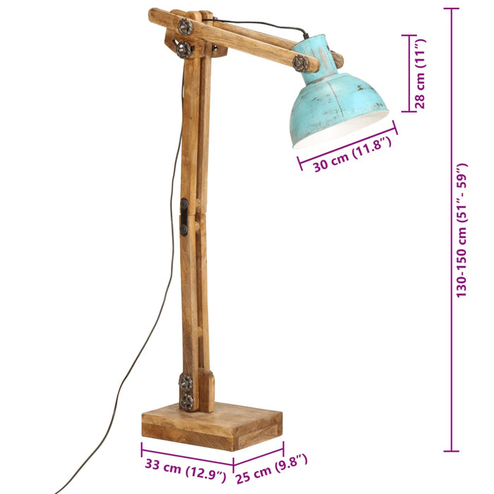 Lampă de podea, 25 W, albastru uzat, 33x25x130-150 cm, E27 WALTI