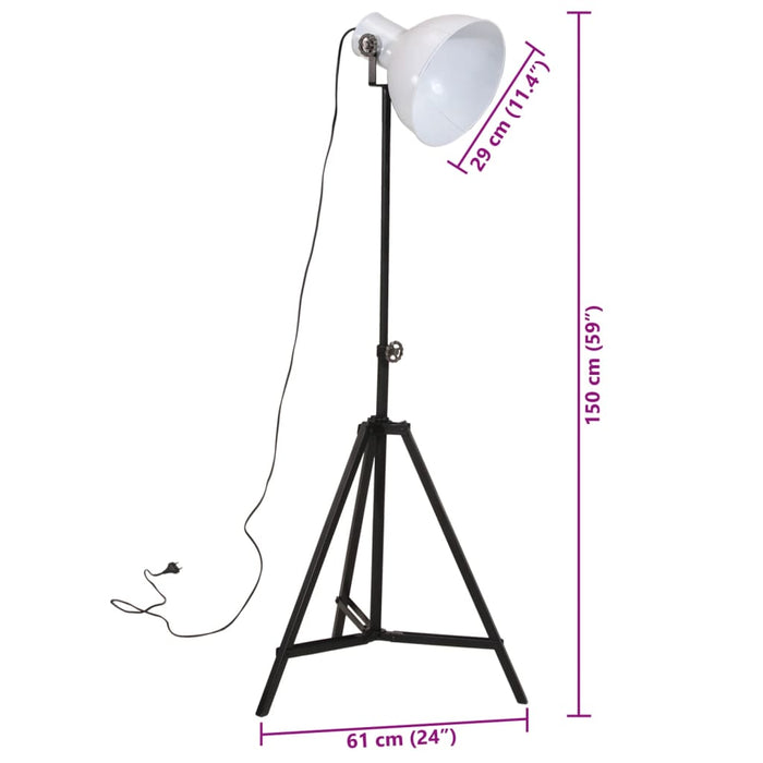 Lampă de podea, alb, 61x61x90/150, 25 W, E27 - WALTI WALTI
