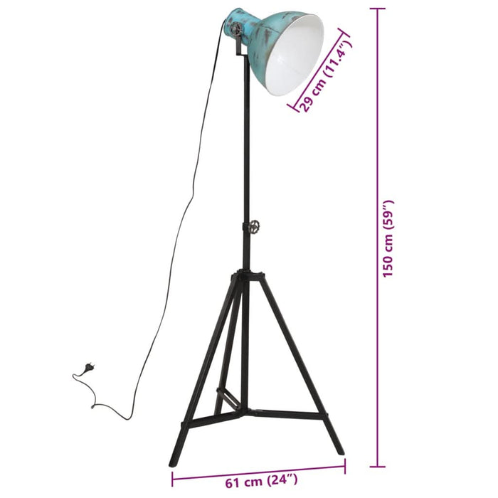 Lampă de podea, 25 W, albastru uzat, 61x61x90/150 cm, E27 - WALTI WALTI