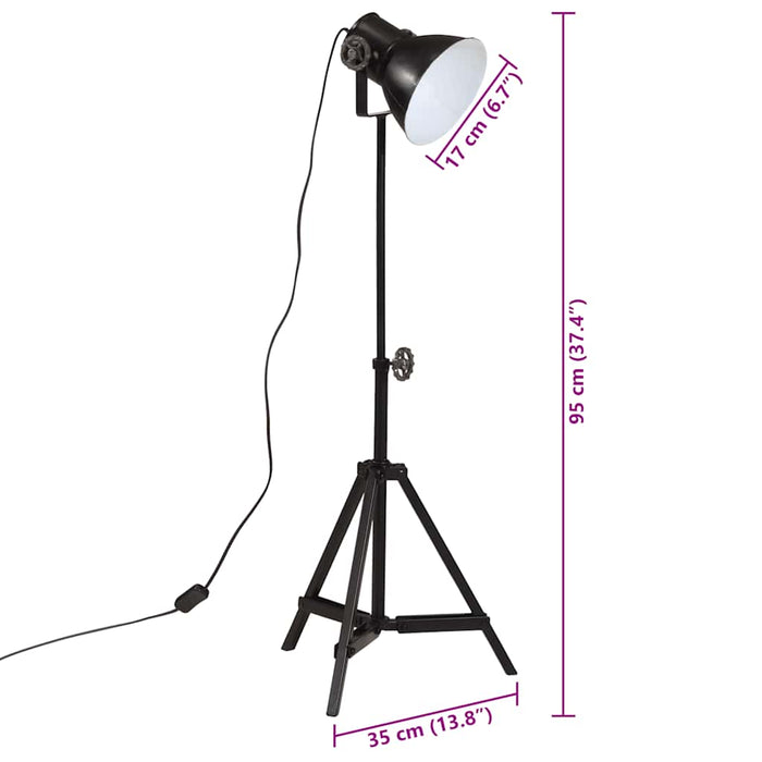 Lampă de podea 25 W, negru, 35x35x65/95 cm, E27 - WALTI WALTI