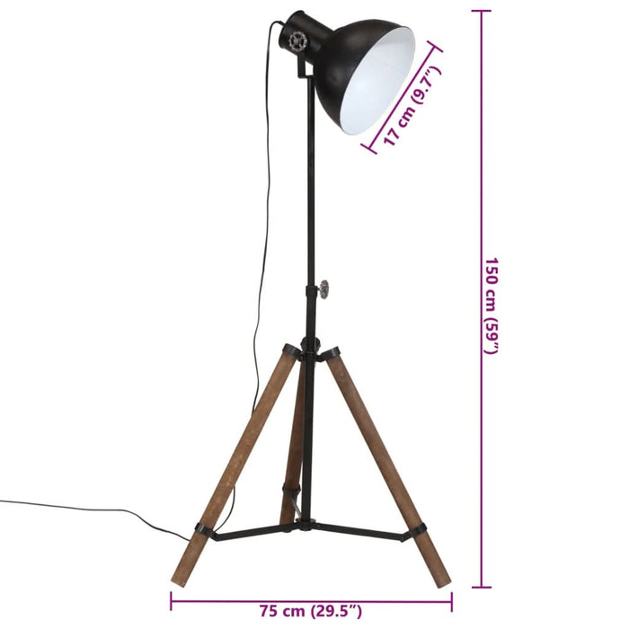 Lampă de podea 25 W, negru, 75x75x90-150 cm, E27 - WALTI WALTI
