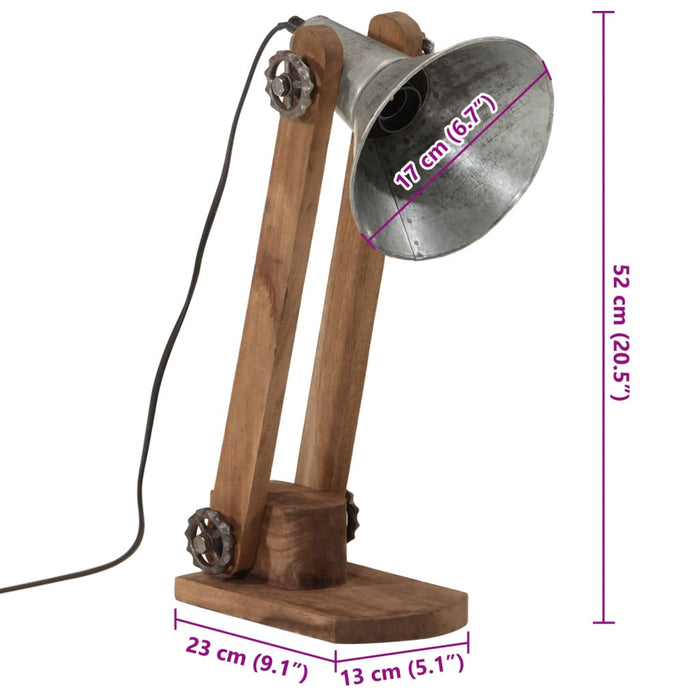 Lampă de birou 25 W, argintiu vintage, 23x13x52 cm, E27 - WALTI WALTI