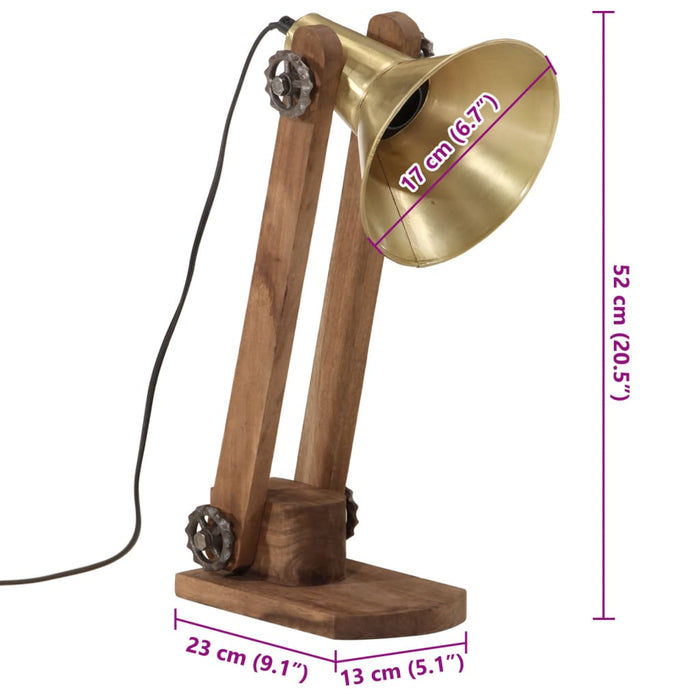 Lampă de birou 25 W, alamă antichizată, 23x13x52 cm, E27 - WALTI WALTI
