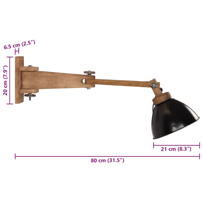 Lampă de perete 25 W, negru, E27 - WALTI WALTI