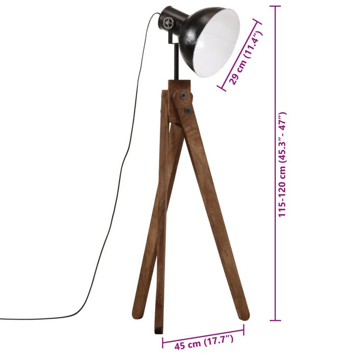 Lampă de podea 25 W, negru, 45x45x120 cm, E27 - WALTI WALTI