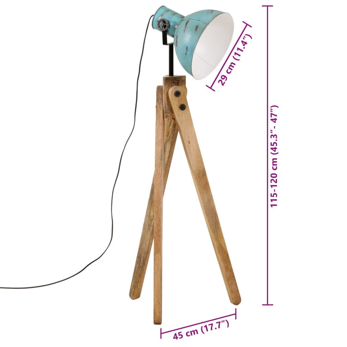 Lampă de podea, 25 W, albastru uzat, 45x45x120 cm, E27 - WALTI WALTI