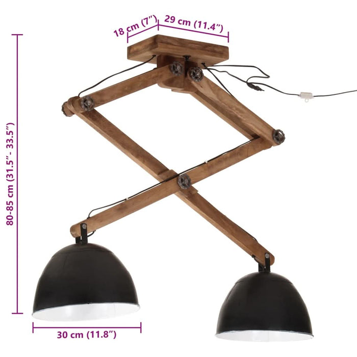 Lampă de tavan 25 W, negru, 29x18x85 cm, E27 - WALTI WALTI
