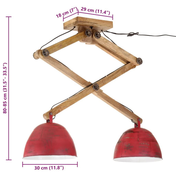 Lampă de tavan 25 W, roșu uzat, 29x18x85 cm, E27 - WALTI WALTI