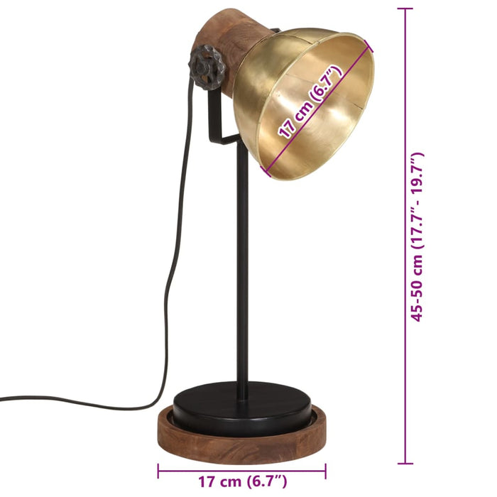 Lampă de birou 25 W, alamă antichizată, 17x17x50 cm, E27 - WALTI WALTI