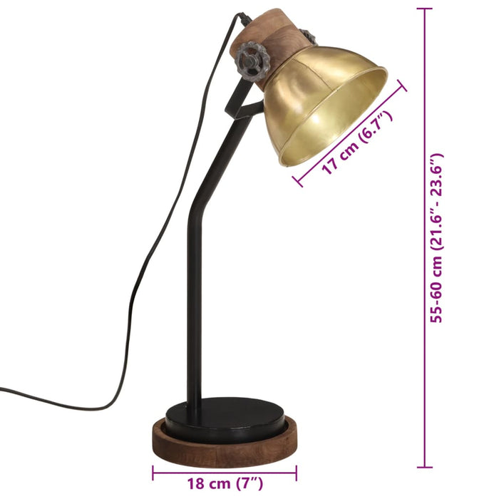 Lampă de birou 25 W, alamă antichizată, 18x18x60 cm, E27 - WALTI WALTI
