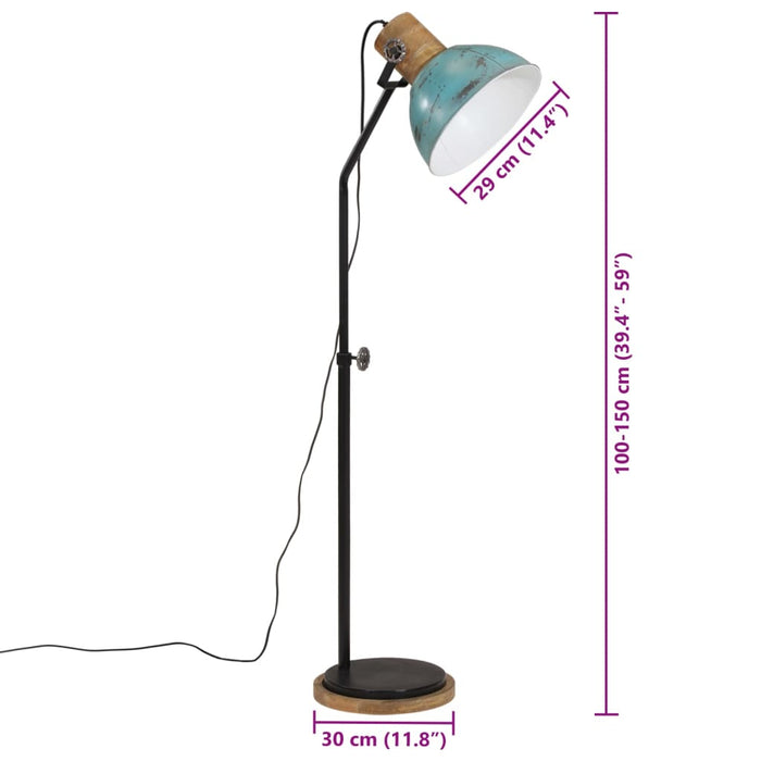 Lampă de podea, 25 W, albastru uzat, 30x30x100-150 cm, E27 - WALTI WALTI