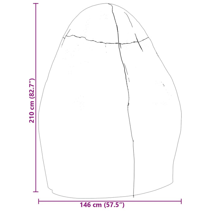 Husă pentru scaun dublu tip ou, negru, Ø 146x210 cm Oxford 420D WALTI