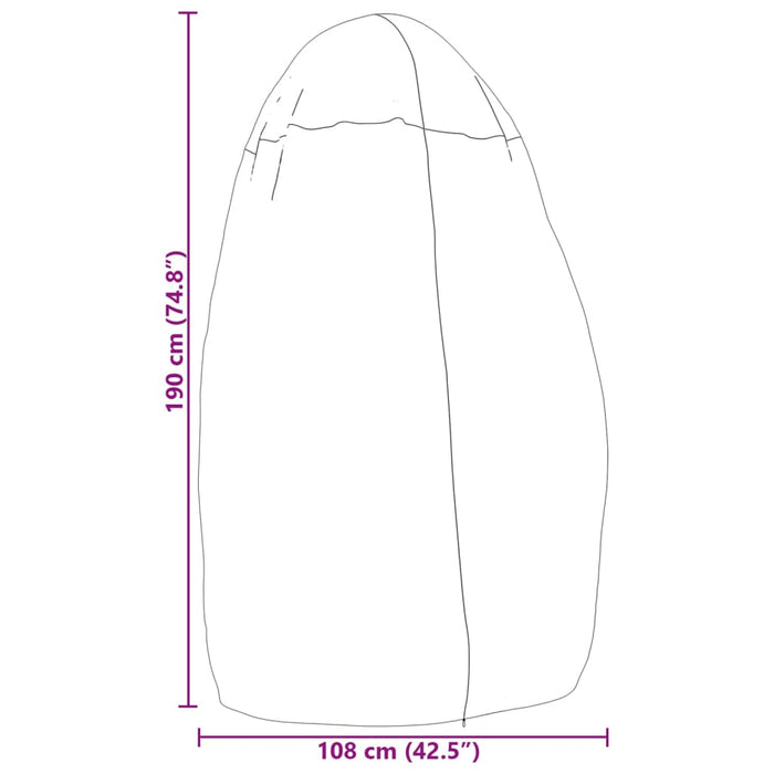 Husă scaun suspendat tip ou, negru, Ø 108x190 cm Oxford 420D WALTI