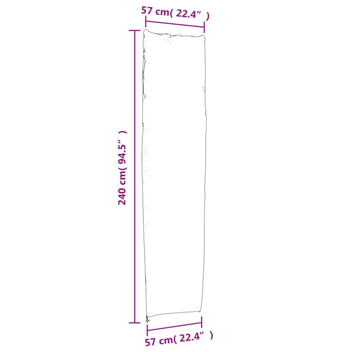 Husă pentru umbrelă de grădină neagră 240x57/57 cm Oxford 420D - WALTI WALTI