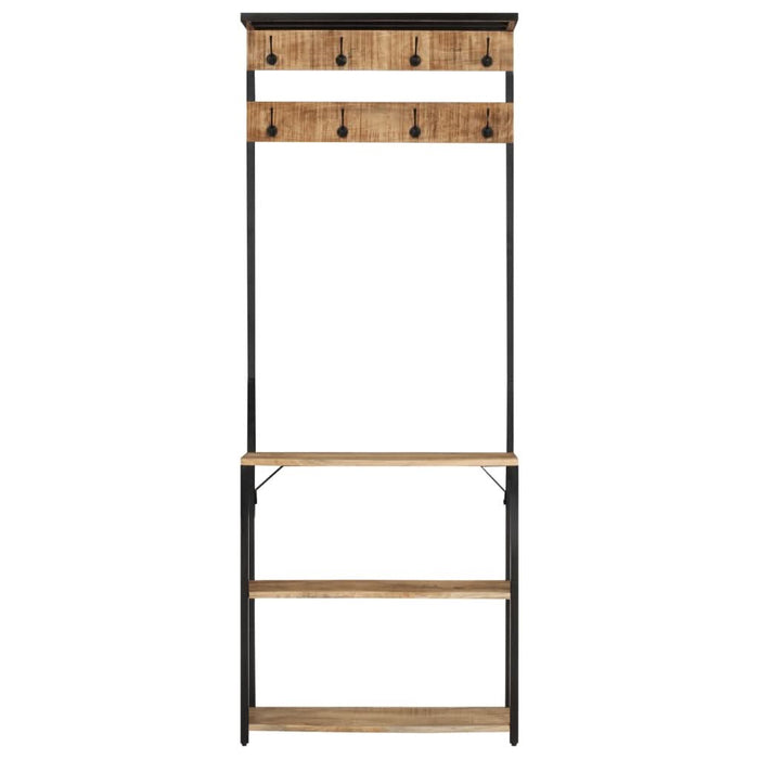 Cuier de haine cu pantofar, 68x30x182 cm, lemn masiv mango brut - WALTI WALTI