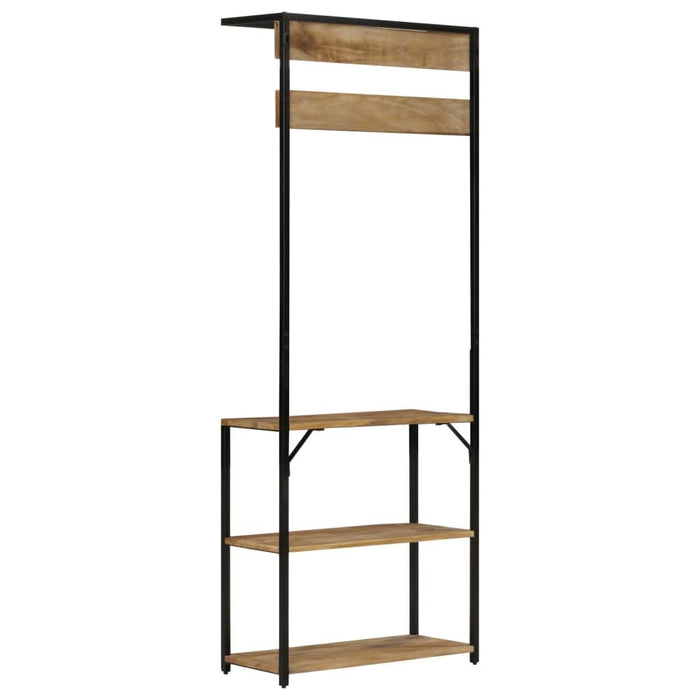 Cuier de haine cu pantofar, 68x30x182 cm, lemn masiv mango brut - WALTI WALTI