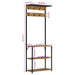 Cuier de haine cu pantofar, 68x30x182 cm, lemn masiv mango brut - WALTI WALTI