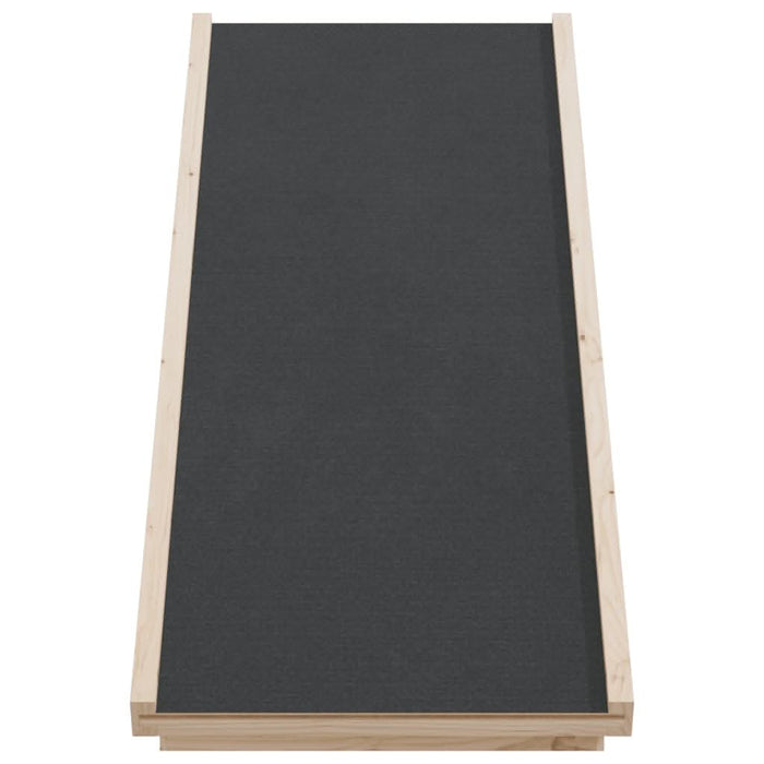 Rampă pentru câini, gri, 100x40 cm, lemn masiv de brad - WALTI WALTI