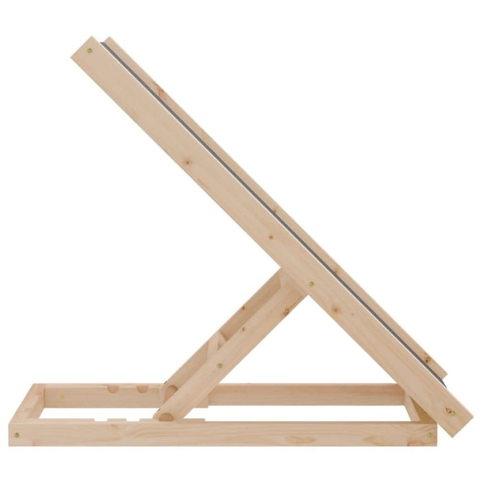 Rampă pentru câini, gri, 70x35 cm, lemn masiv de brad - WALTI WALTI