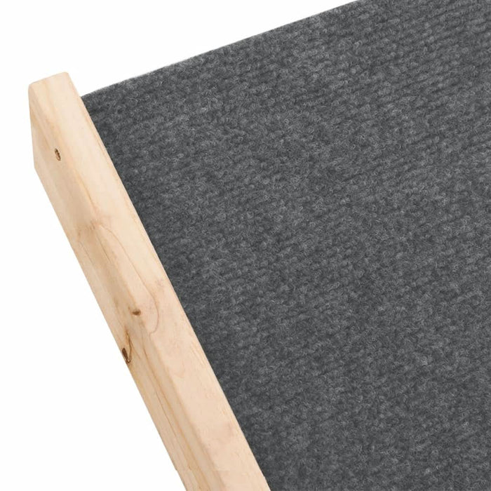 Scară pentru câini, gri, 105x47 cm, lemn masiv de brad - WALTI WALTI
