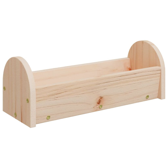 Hrănitor pentru fân de iepuri, 28x10x10 cm, lemn masiv brad - WALTI WALTI