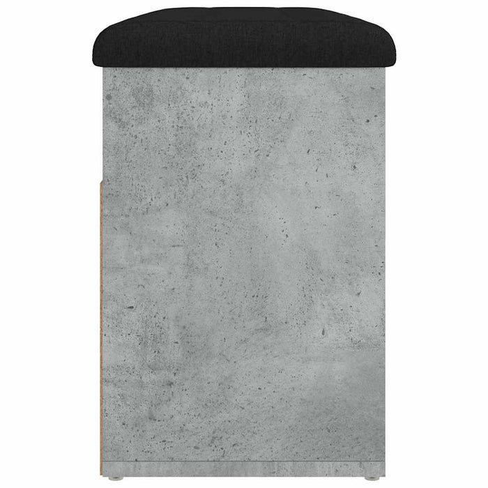 Bancă de pantofi, gri beton, 82x32x45,5 cm, lemn prelucrat WALTI