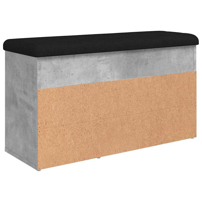 Bancă de pantofi, gri beton, 82x32x45,5 cm, lemn prelucrat WALTI