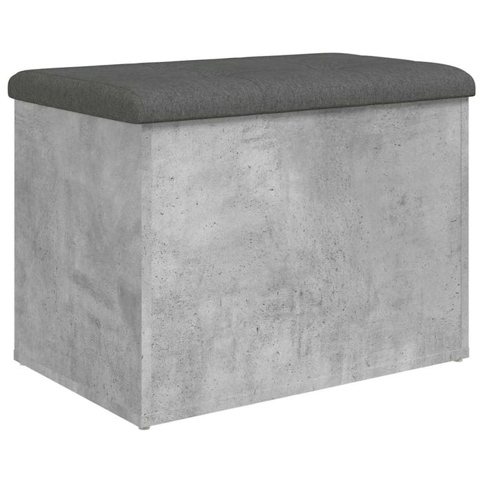 Bancă de depozitare, gri beton, 62x42x45 cm, lemn prelucrat - WALTI WALTI