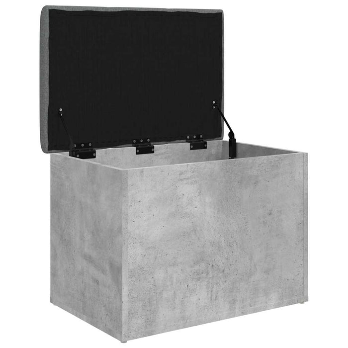 Bancă de depozitare, gri beton, 62x42x45 cm, lemn prelucrat - WALTI WALTI